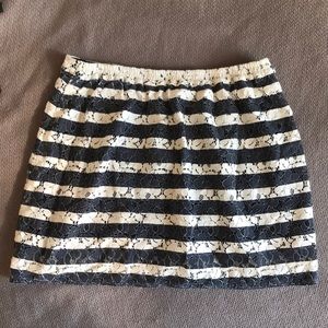 Aritzia striped lace skirt